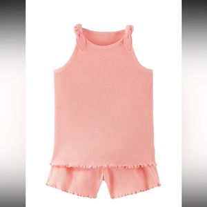 Zara girls rib top and shorts set